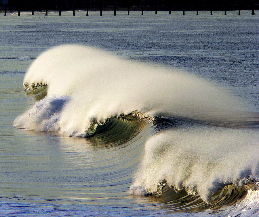 Windswept Wave #1 Photograph by Jeff Lowe