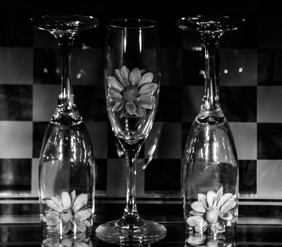 Wine Glass With Flower #1 Photograph by Gerald Kloss