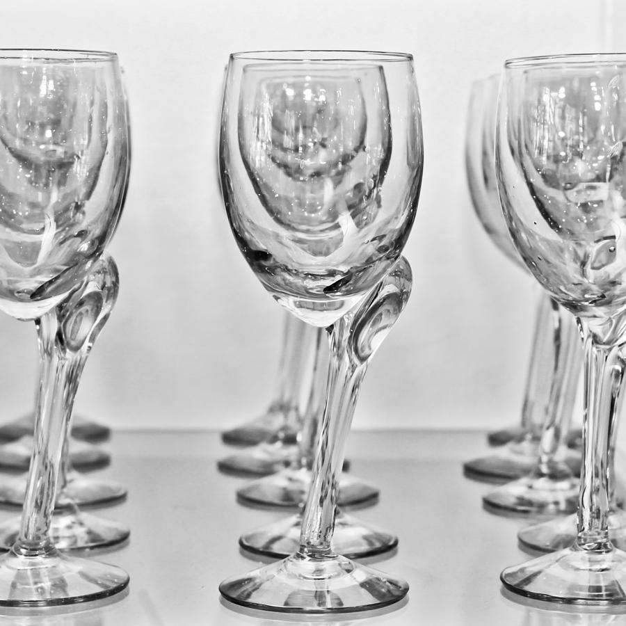 Christmas Photograph - Wine glasses #1 by Tom Gowanlock