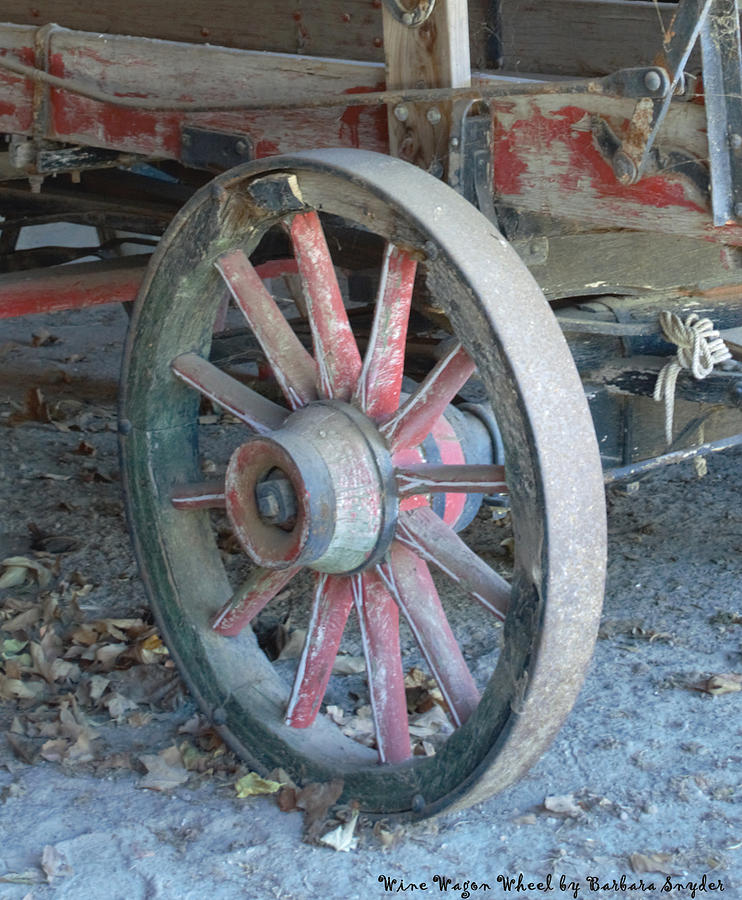 Wine Wagon Wheel Photograph