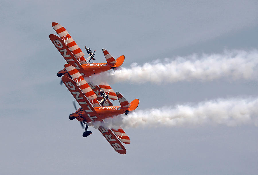 Wing walkers  #1 Photograph by Steve Ball