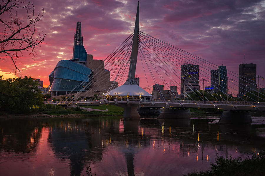 Fork Photograph - Winnipeg Sunset #1 by Bryan Scott