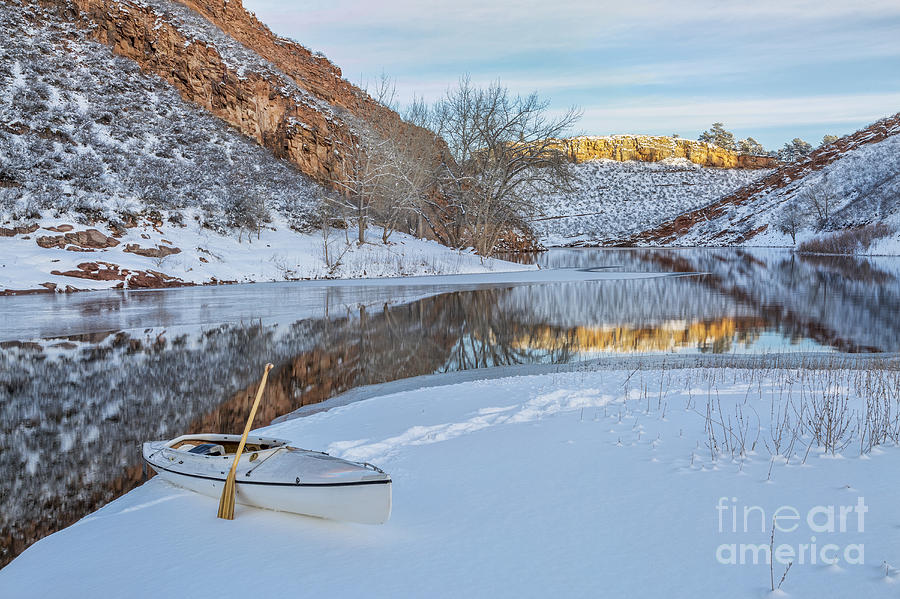 Winter Canoe Paddling #1 Photograph by Marek Uliasz