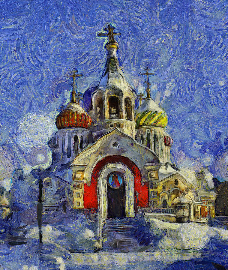 Winter Church #1 Digital Art by Yury Malkov