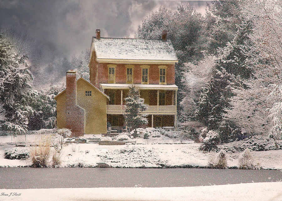 Winter Farm House Photograph by Fran J Scott
