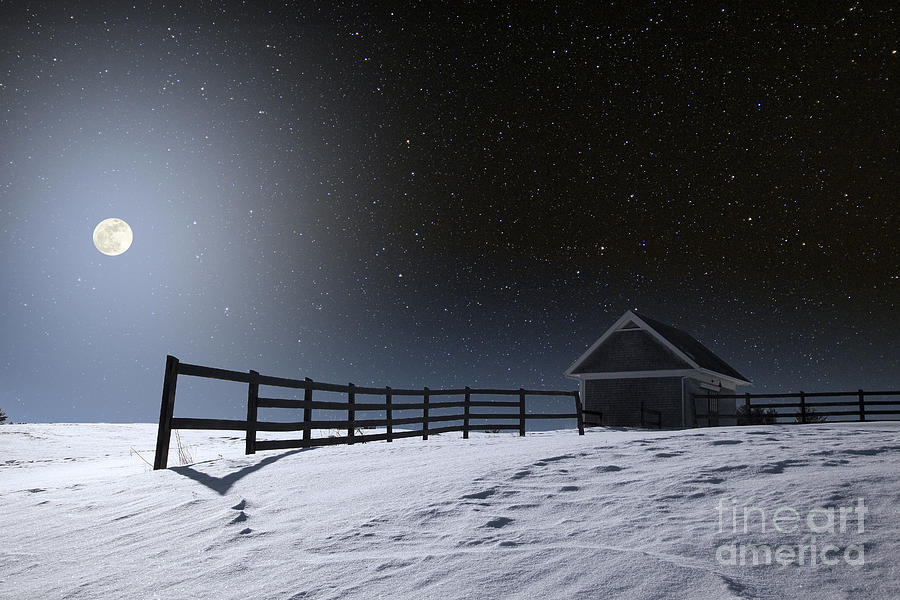 Winter Full Moon #5 Photograph by Larry Landolfi