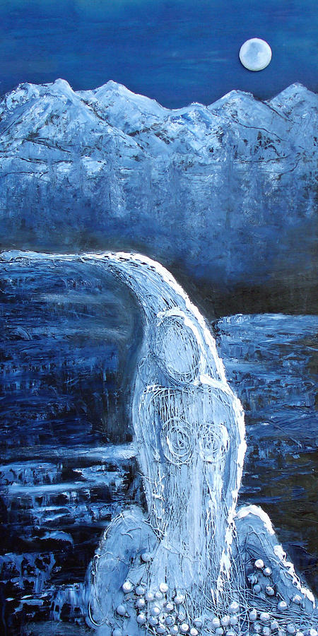 Water Mixed Media - Winter Goddess by Angela Stout