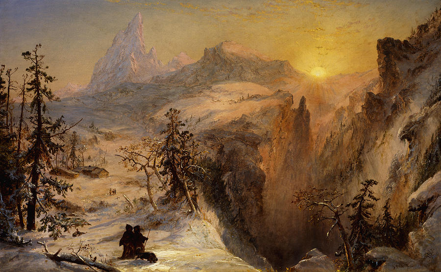 Winter in Switzerland Painting by Jasper Francis Cropsey