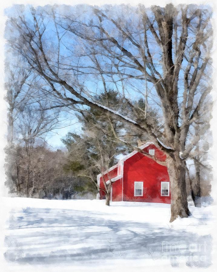 Winter Painting - Winter in Vermont #2 by Edward Fielding