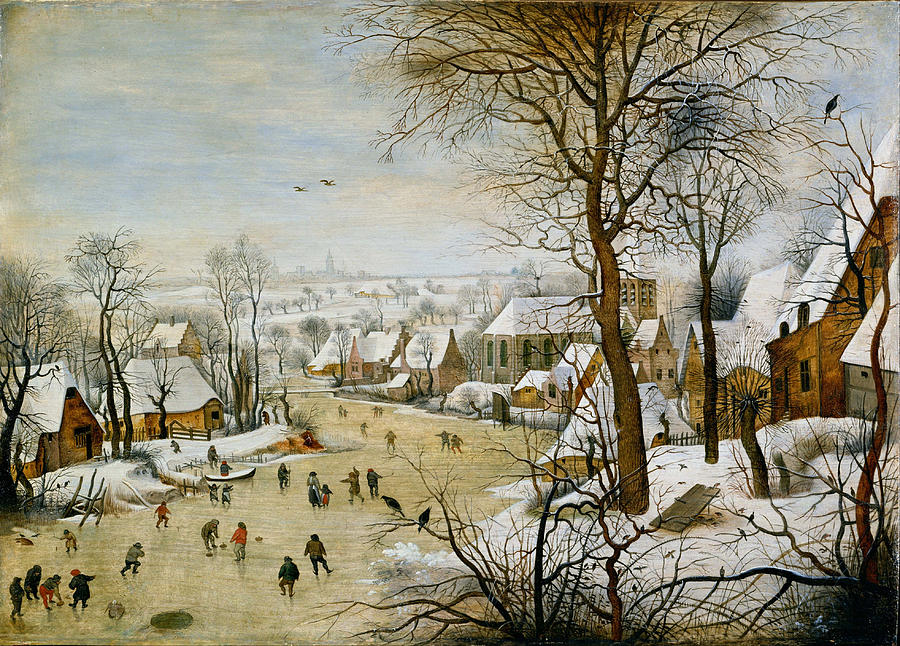 Winter Landscape with Bird Trap Painting by Pieter Brueghel the Younger