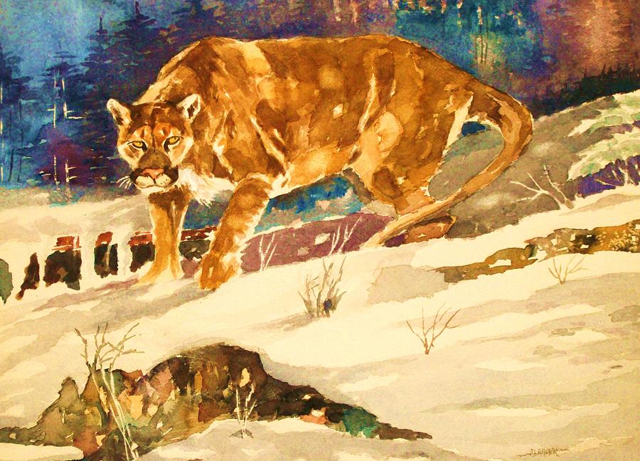 Winter Prowl Painting by Al Brown
