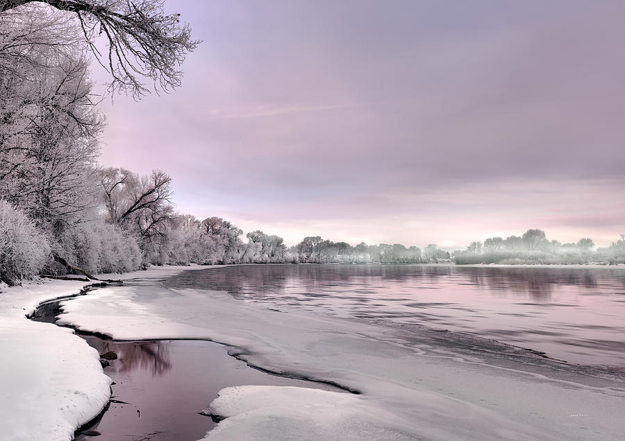 Winter River Sunrise #1 Photograph by Leland D Howard