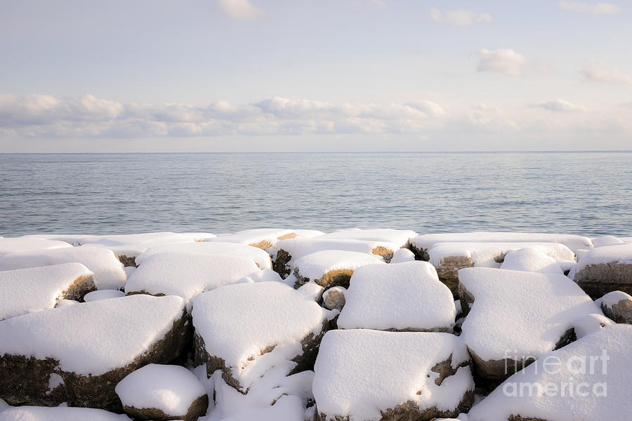 Winter Photograph - Winter shore of lake Ontario 2 by Elena Elisseeva