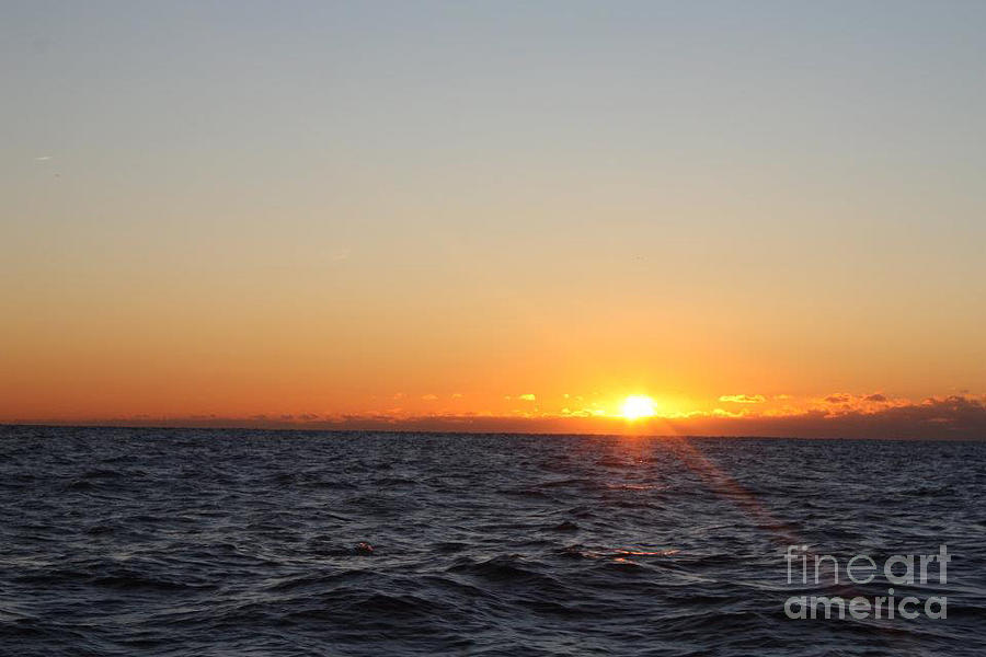 Winter Sunrise Over The Ocean Photograph by John Telfer