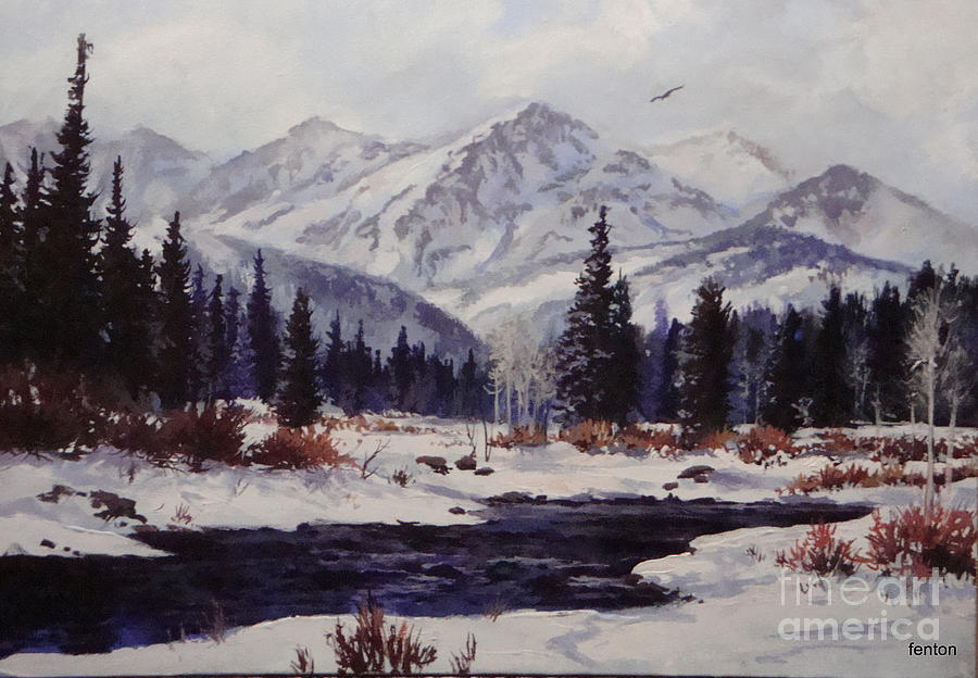 Mountain Painting - Winters Touch #1 by W  Scott Fenton