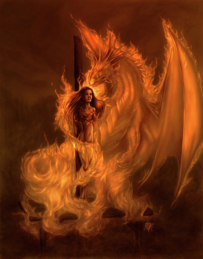 Witchburn #2 Painting by MGL Meiklejohn Graphics Licensing