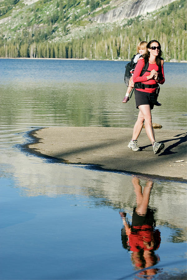 Woman And Daughter Walking On Lake Photograph By Kennan Harvey Fine 