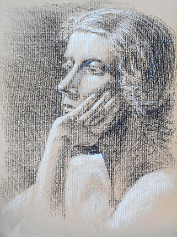 Woman Head Study #2 Drawing by Irina Sztukowski