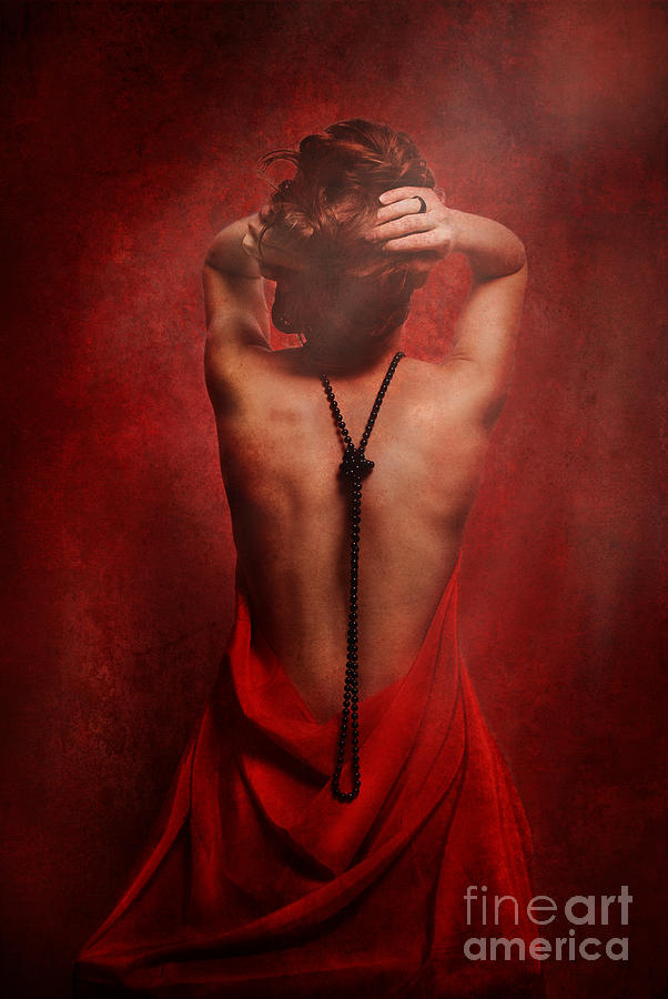 Woman In Red Photograph