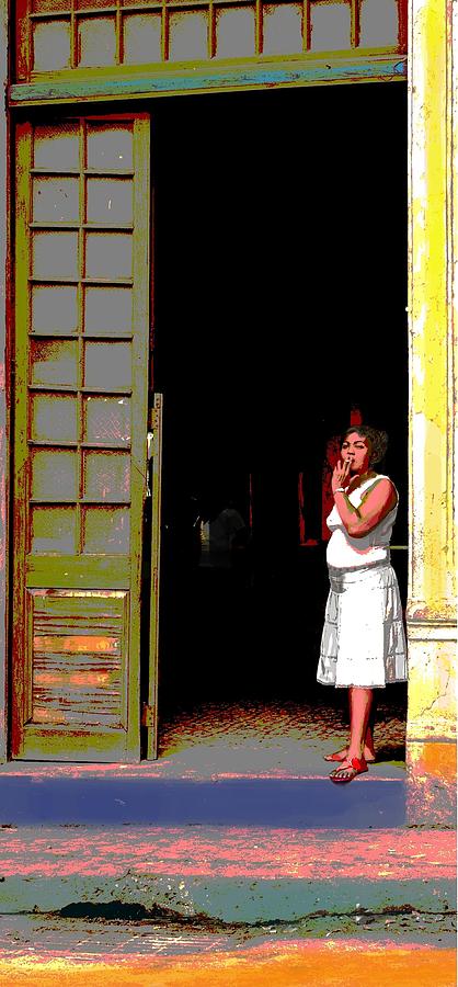 Woman in white #1 Digital Art by Mary Armstrong