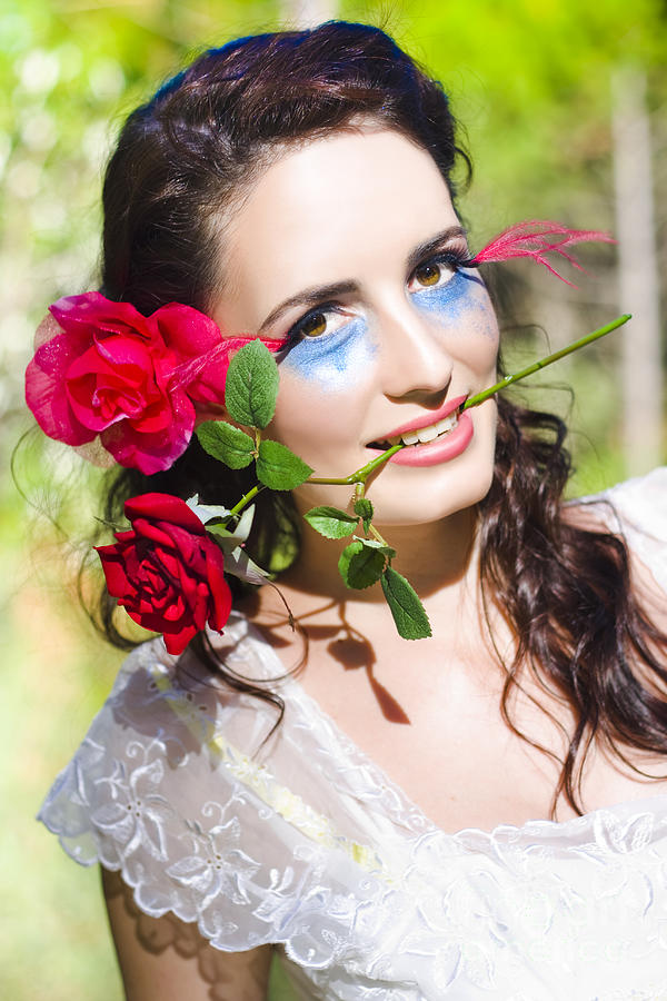 Woman With Red Roses Photograph by Jorgo Photography