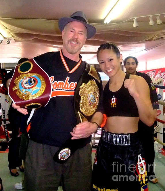 Womans Boxing Champion Filipino American Ana Julaton and myself #1 Photograph by Jim Fitzpatrick