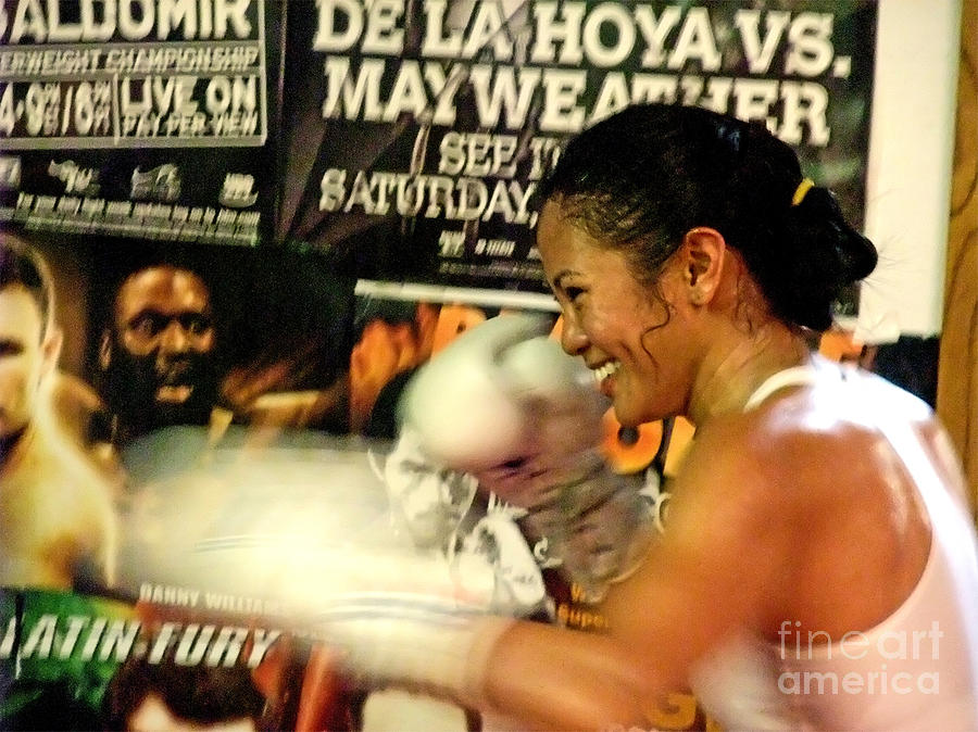Womans Boxing Champion Filipino American Ana Julaton #1 Photograph by Jim Fitzpatrick