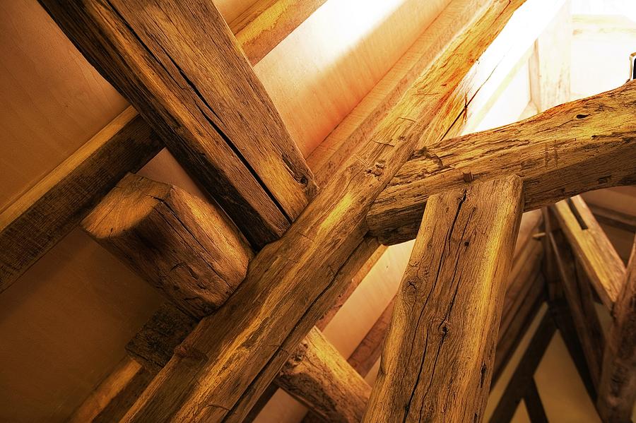 Wooden Beams And Rafters #1 Photograph by Ton Kinsbergen/science Photo Library