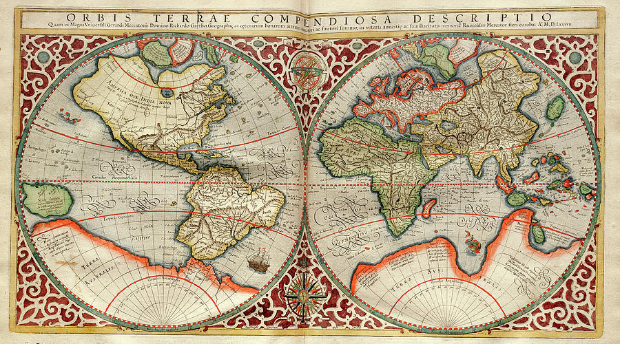 World Map #1 Photograph by Library Of Congress, Geography And Map Division