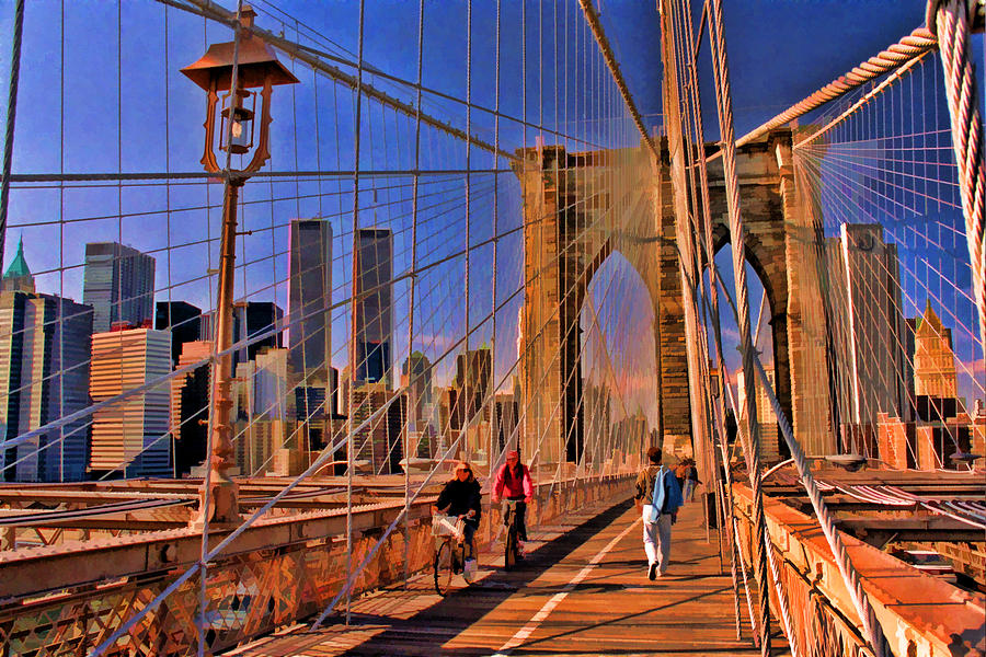 The World Trade Center As Seen From The Brooklyn Bridge           Photograph by Allen Beatty