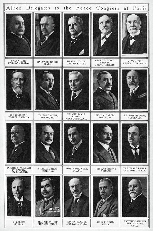 World War I Delegates #1 Photograph by Granger