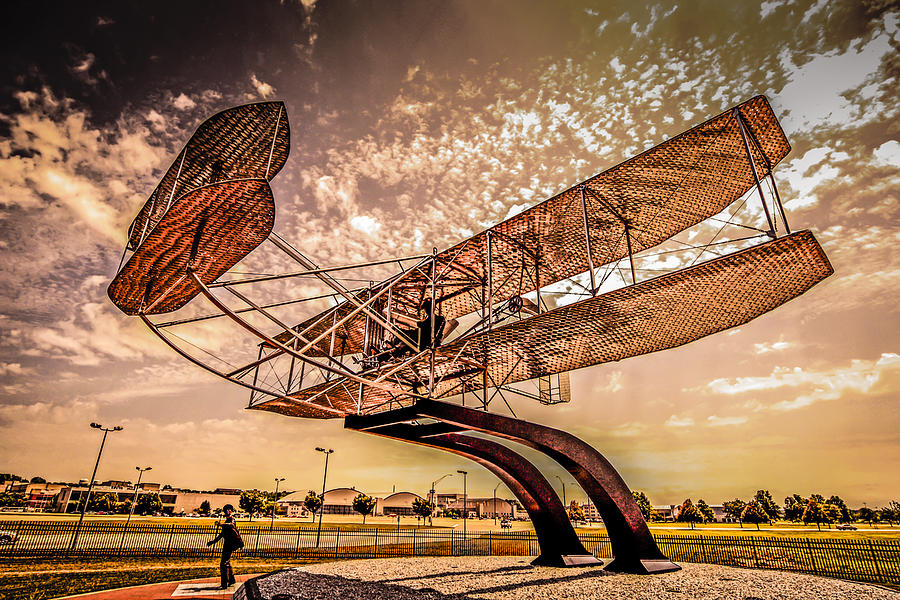 Wright Flyer at Sunset #1 Photograph by Chris Smith