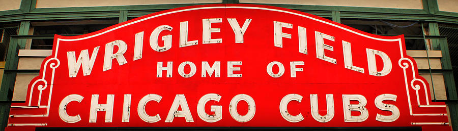 Chicago Photograph - Wrigley Field Sign #1 by Lynne Jenkins