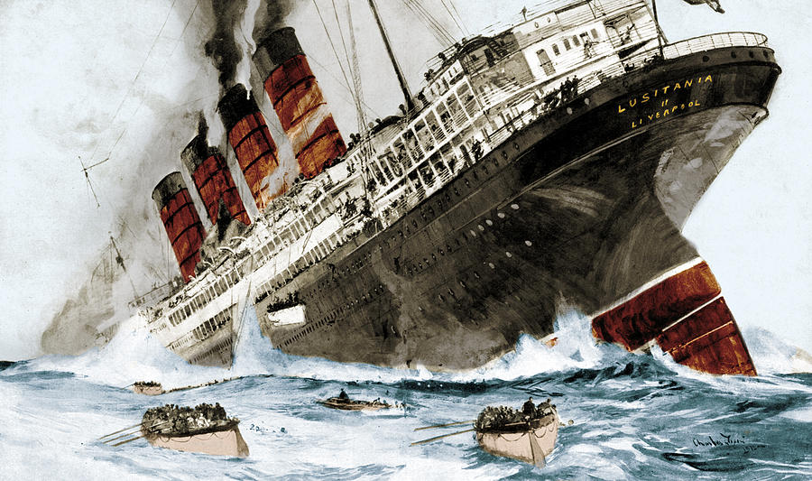 Wwi, Sinking Of The Rms Lusitania, 1915 #1 Photograph by Science Source