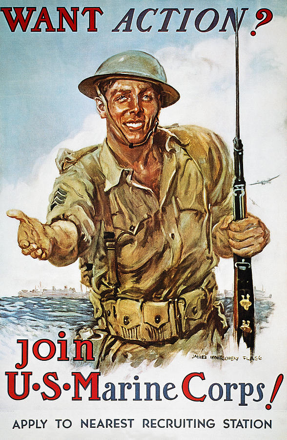 Wwii Recruiting Poster #1 Photograph by Granger