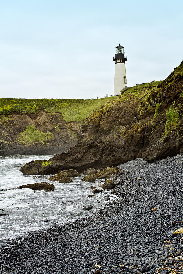 Yaquina Head Lighthouse Oregon #1 Photograph by Carrie Cranwill