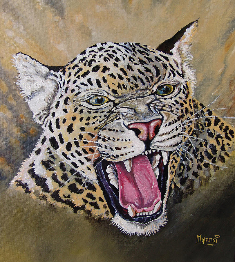 Yawn #1 Painting by Anthony Mwangi
