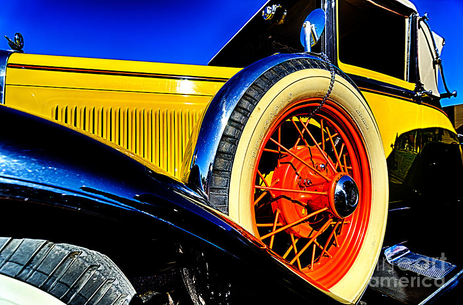 Yellow Antique Car #1 Photograph by Danny Hooks