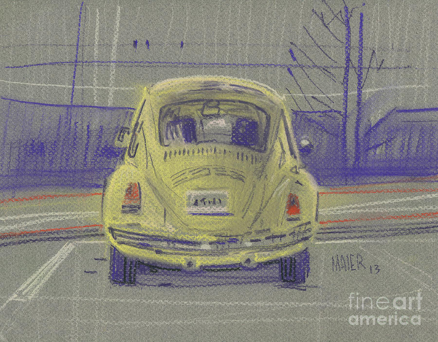 Yellow Painting - Yellow Beetle by Donald Maier