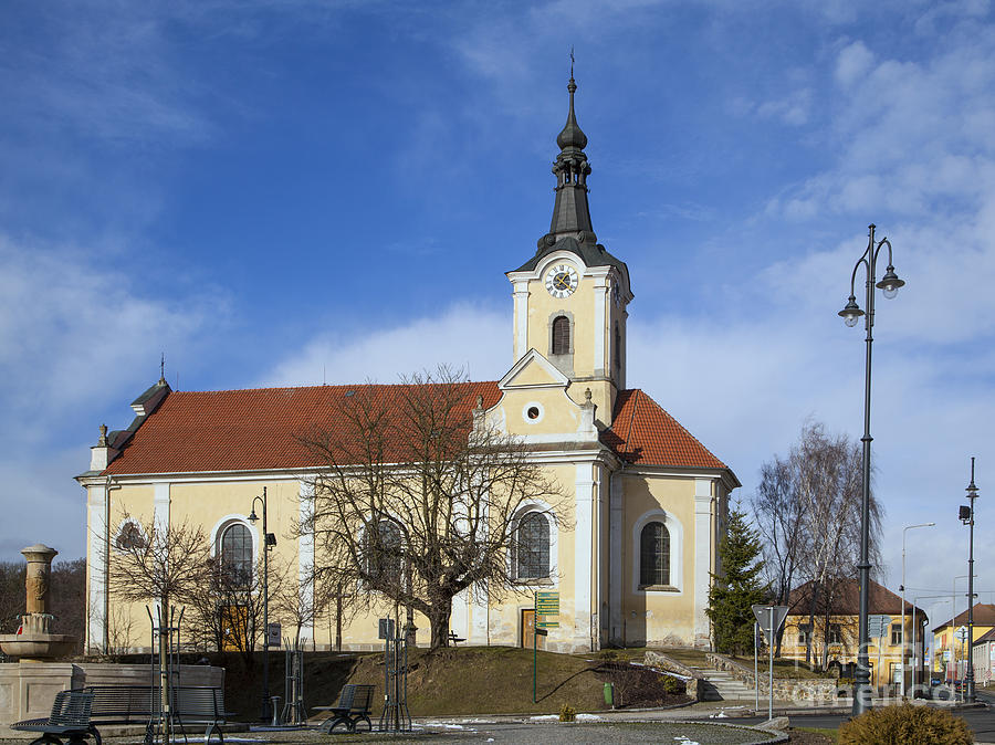 Yellow church in Czechia #1 Photograph by Gina Koch