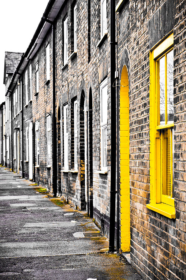 Architecture Photograph - Yellow door #1 by Tom Gowanlock