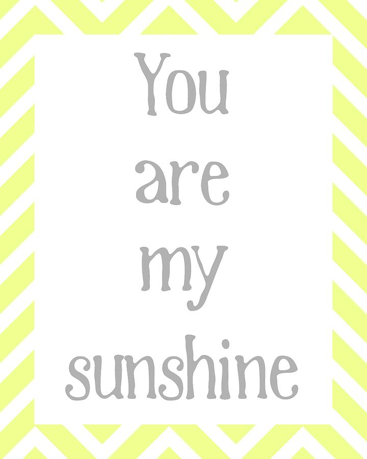 Baby Digital Art - You Are My Sunshine #1 by Jaime Friedman