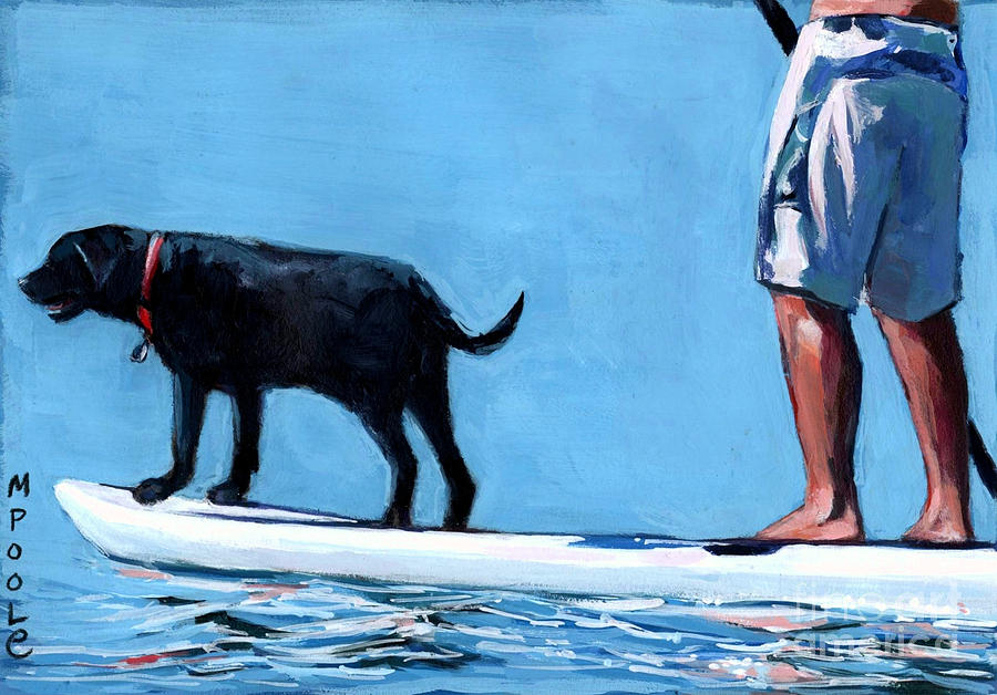 Paddleboard Painting - You Me and the Sea by Molly Poole
