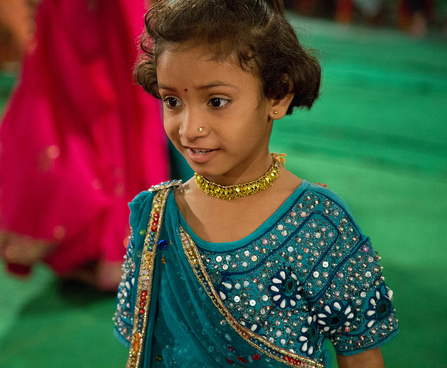 Young Dancer at the Navratri Festival #1 Photograph by John Hoey