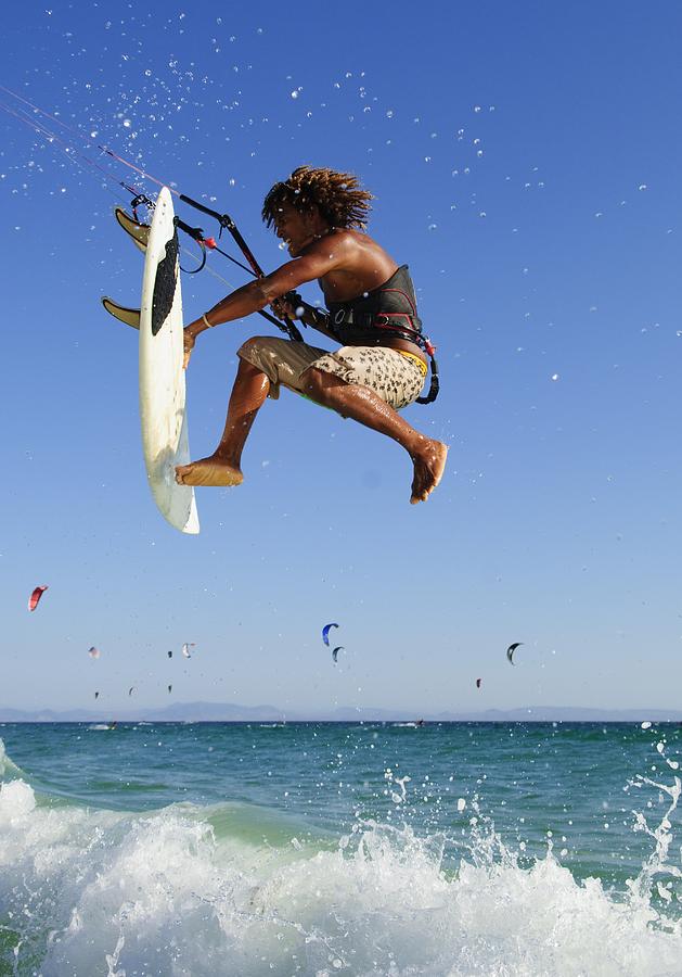 Young Man Kite Surfing Costa De La Photograph by Ben Welsh - Fine Art America