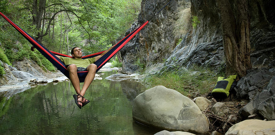 Young Man Resting In A Hammock Photograph by Venture Media Group - Fine ...