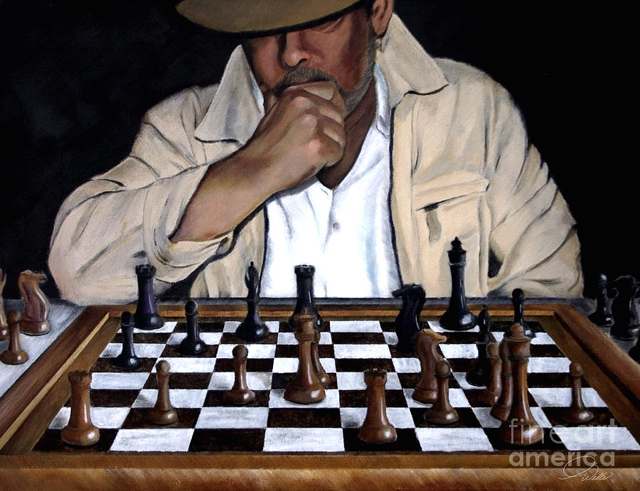 Chess Painting - Your Move by AWellsArtworks Online