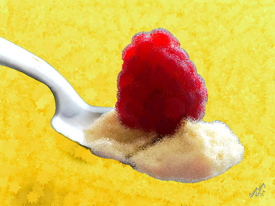 Yummy on a Spoon #1 Painting by Bruce Nutting