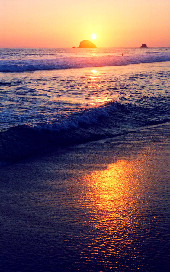 Zipolite Sunset in January 2 Photograph by Lyle Crump - Fine Art America