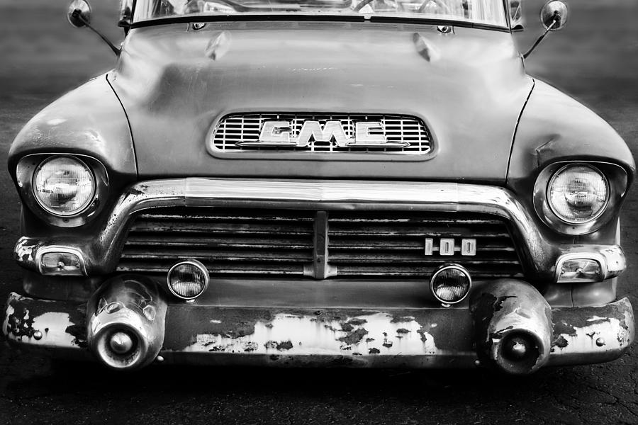 Car Photograph - 1957 GMC V8 Pickup Truck Grille Emblem #10 by Jill Reger